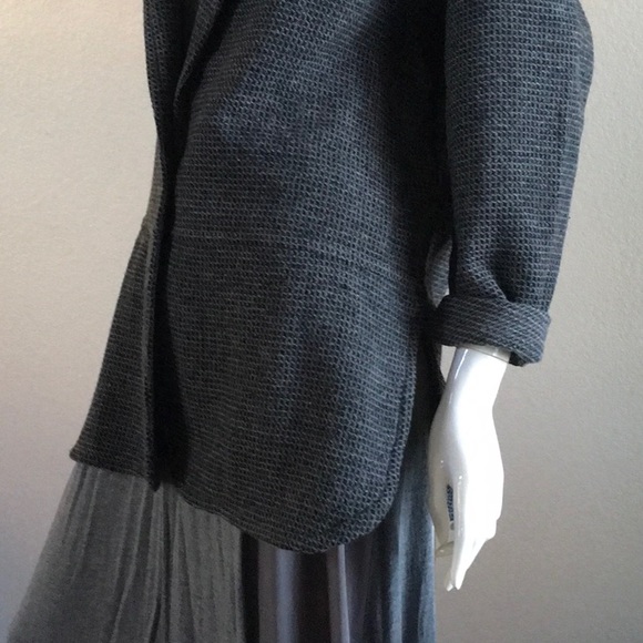 NWOT Gray One-Button Front Duster Jacket - Picture 4 of 7